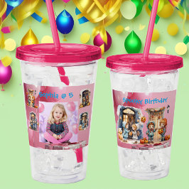 Kids on Halloween Acrylic Tumbler Birthday Gift Take Away Mugg