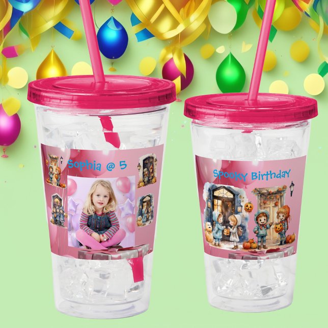 Kids on Halloween Acrylic Tumbler Birthday Gift Take Away Mugg (Skapare uppladdad)
