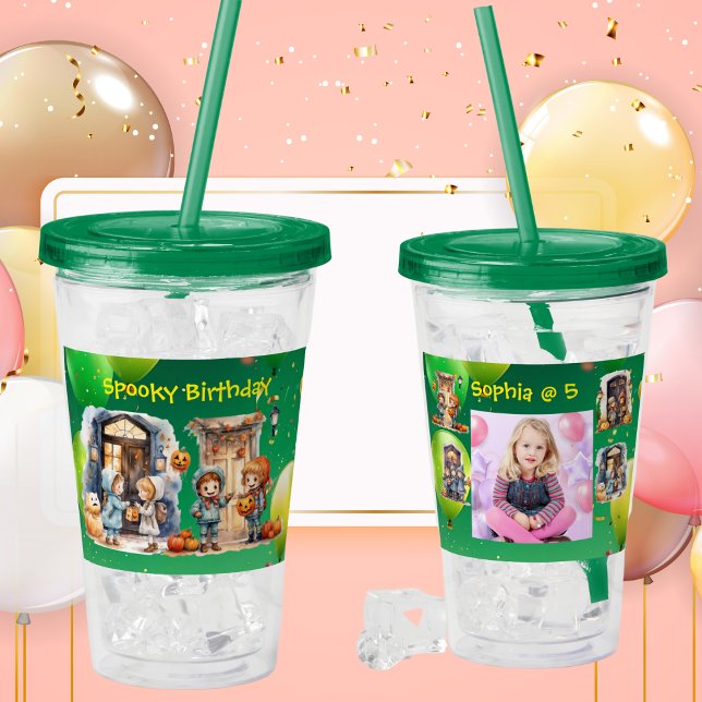 Kids on Halloween Acrylic Tumbler Birthday Gift Take Away Mugg (Skapare uppladdad)