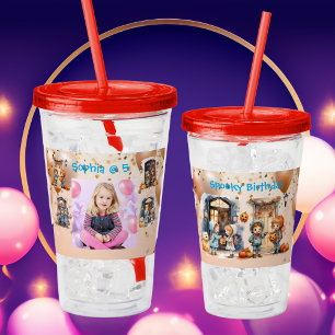 Kids on Halloween Acrylic Tumbler Birthday Gift Take Away Mugg