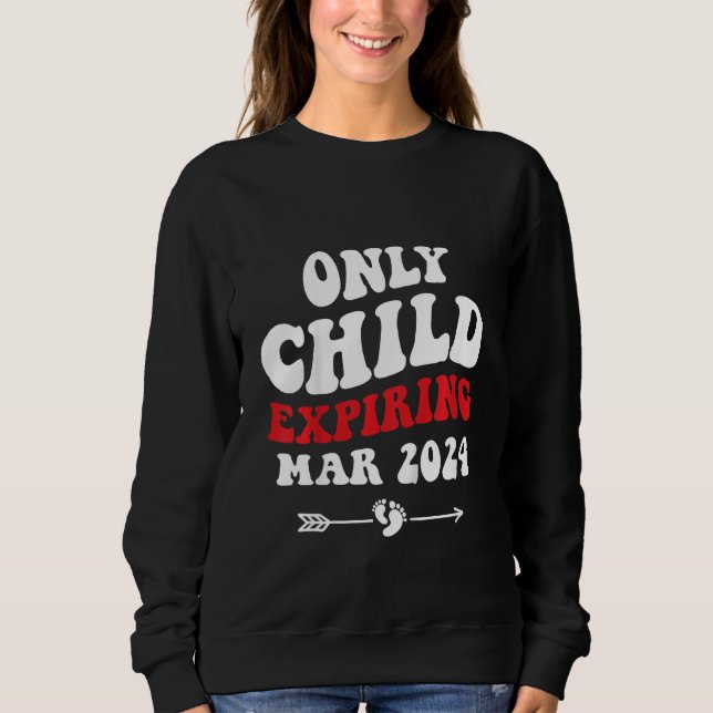 Kids Only Child Expiring March 2024 Baby Announcem T Shirt (Framsida)