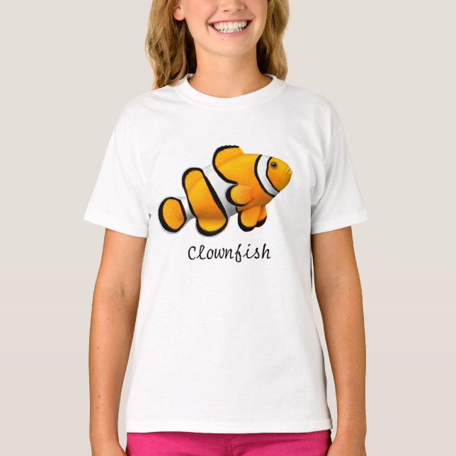 Kids Orange Percula Clownfish T-Shirt (Framsida)
