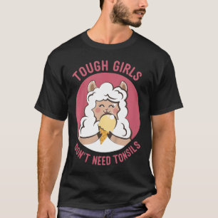 Kids ough Girls behöver inte Tonsils Sheep Ice Cre T Shirt