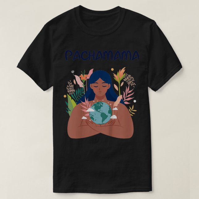 Kids Pachamama, Mor Nature, Environmental, L T Shirt (Design framsida)
