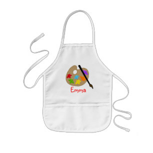 Kids Paint Pallette Art Apron Barnförkläde