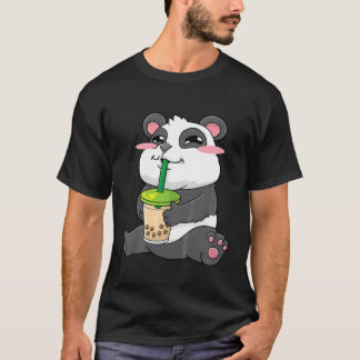 Kids Panda Bubble Tea Boba Drink Kawaii Cute Gift T Shirt