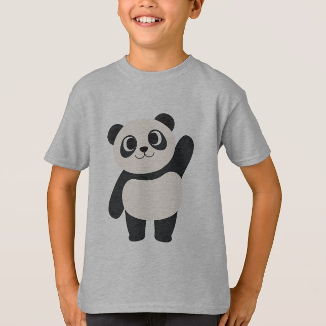 Kids Panda T-Shirt (Framsida)
