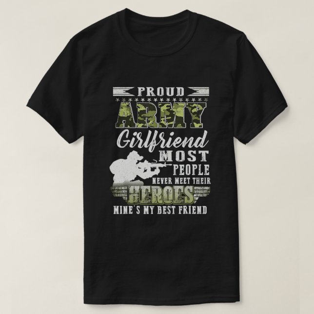 Kids pappa är min Hero-militärtröja T Shirt (Design framsida)