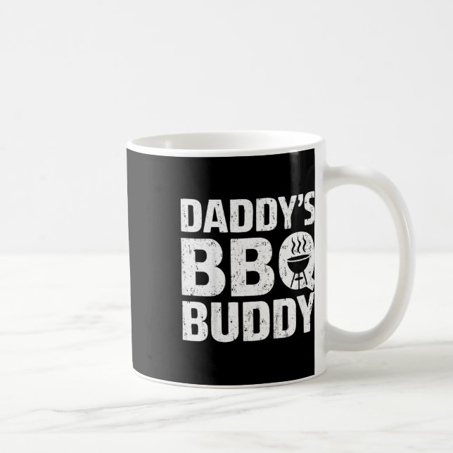 Kids Pappor Bq Buddy Shirt Young Boy Funny Kaffemugg (Höger)
