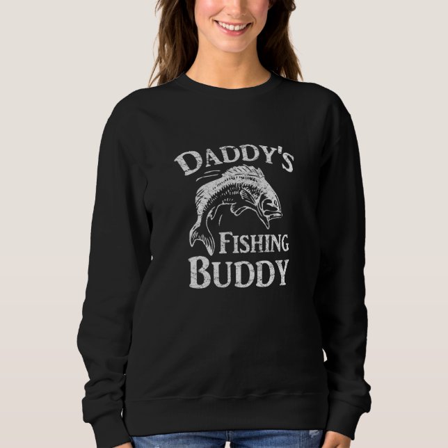 Kids Pappor Fishing Buddy Son Dotter Fisherman T Shirt (Framsida)
