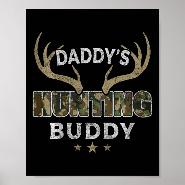 Kids Pappor Hunting Buddy Funny Daughson Son Futu Poster (Framsidan)