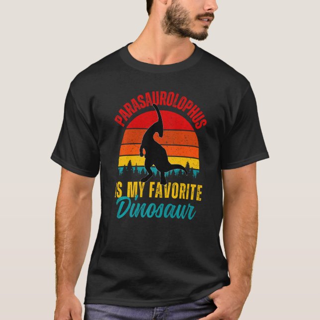 Kids Parasaurolophus Is My Favorite Dinosaur Hadro T Shirt (Framsida)