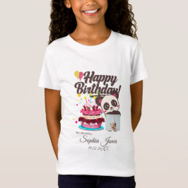 Kids Party - Anpassningsbar Photo, Namn, DOB T Shirt