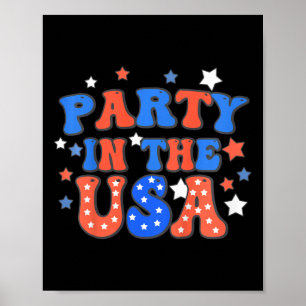 Kids Party i USA den 4 juli Independence day Poster