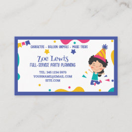 Kids Party Planner Visitkort