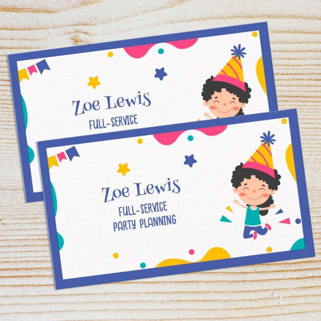 Kids Party Planner Visitkort (Kids Party Visiting Cards)