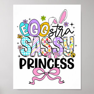 Kids Påsk Day Egg-stra Sy Princess Girl Rabbit E Poster