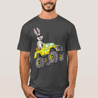 Kids Påsk Rabbit Riding Monster Lastbil Funny Boys T Shirt