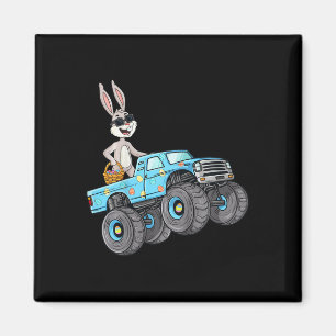 Kids Påsk Rabbit Riding Monster Lastbil Roligt Boy Magnet