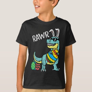 Kids Påsk Trex Bunny Rawr Småbarn Boys Påsk Di T Shirt