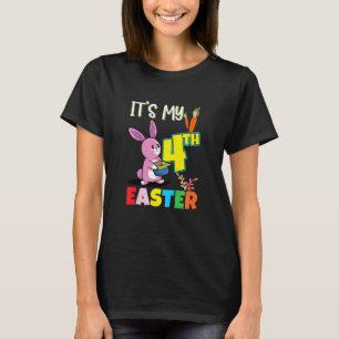 Kids Påskägg Hunt 4e födelsedagen Cute Påsk Bunn T Shirt