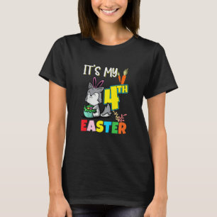 Kids Påskägg Hunt 4e födelsedagen Cute Påsk Husk T Shirt