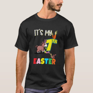 Kids Påskägg Hunt 7:e Birthday Cute Påsk Hors T Shirt