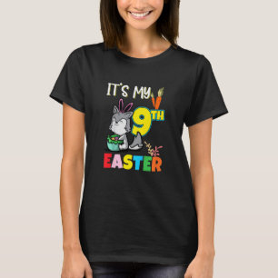 Kids Påskägg Hunt 9:e födelsedagen Cute Påsk Husk T Shirt