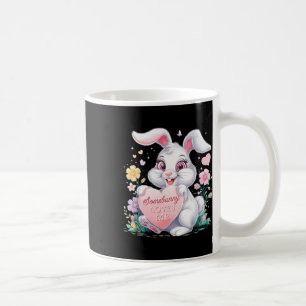 Kids Påskhare Rabbit Pastel Design Springtime Kaffemugg