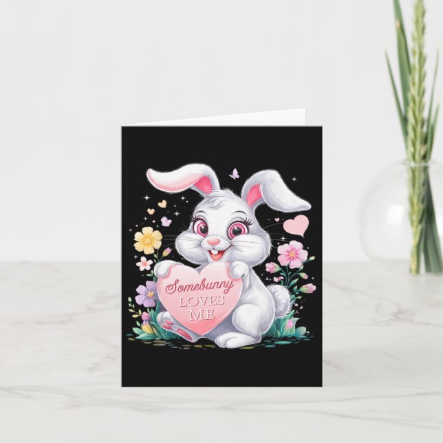 Kids Påskhare Rabbit Pastel Design Springtime Kort (Framsida)