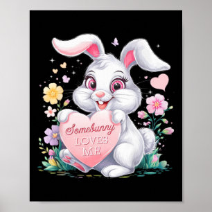Kids Påskhare Rabbit Pastel Design Springtime Poster