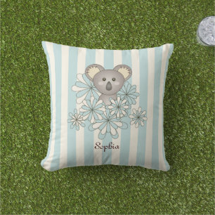 Kids Pastel Blue Rand Cute Baby Koala Kudde