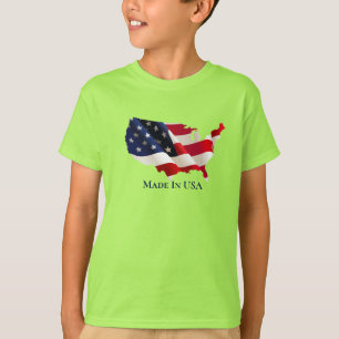 Kids Patriotic Flagga T-Shirt