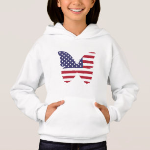 Kids Patriotic Hoodie-Butterfly T Shirt