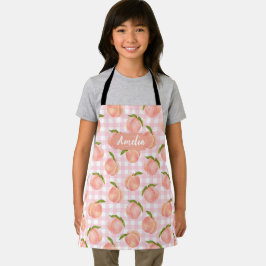 Kids Peach Personlig Apron, Cook Baking BBQ