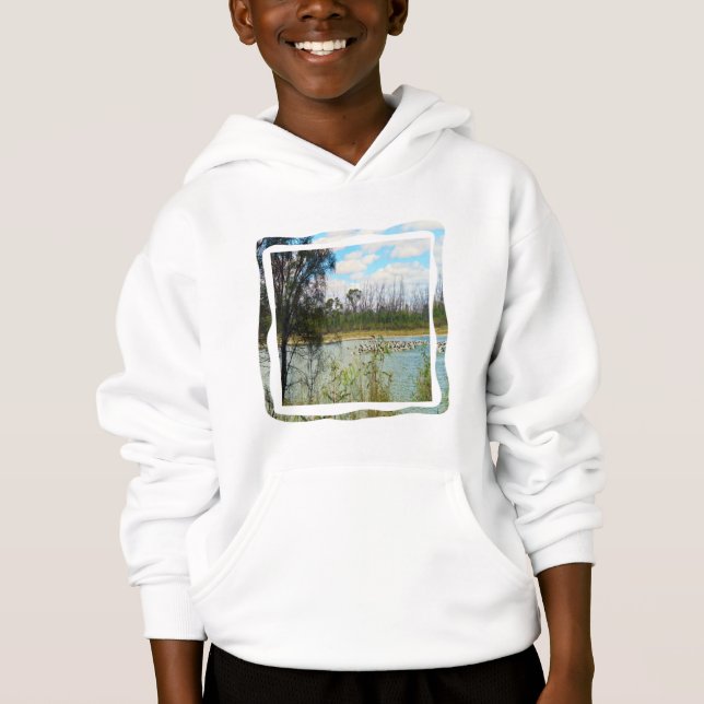 Kids Pelican Hoodie T Shirt (Framsida)