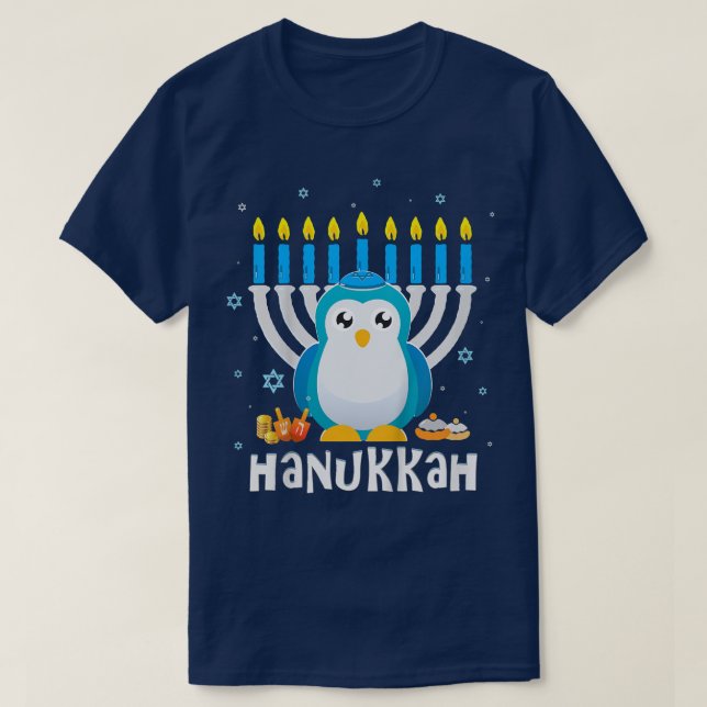 Kids Penguin Hanukkah Pajamas for Boys Hanukkah  H T Shirt (Design framsida)
