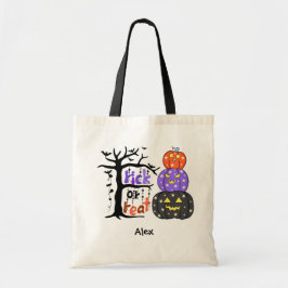 Kids Personalised Halloween Trick or Treat  Tygkasse