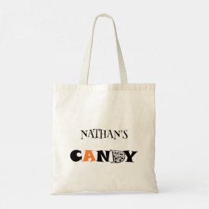 Kids Personalize Halloween Bus eller godis Tote Ba Tygkasse