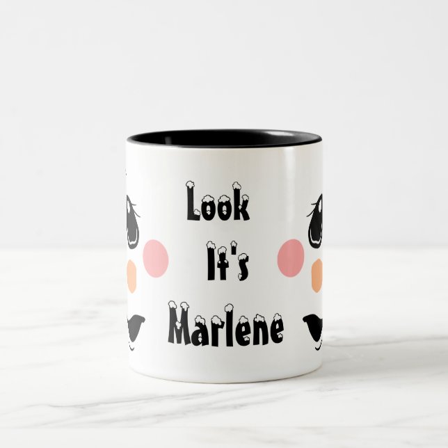 Kids Personalize Snowman  Två-Tonad Mugg (Center)