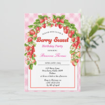 Kids Personlig Berry Sweet Birthday-inbjudan