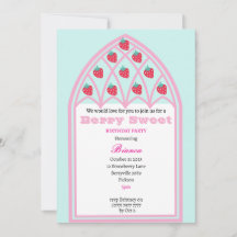 Kids Personlig Berry Sweet Party-inbjudan