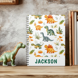 Kids Personlig Cute Dinosaur Anteckningsbok