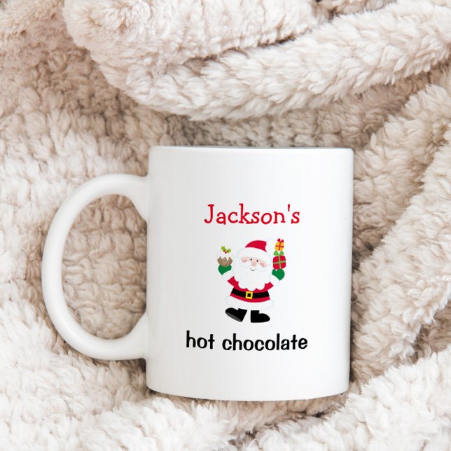 Kids Personlig jultomten Hett Cocoa Två-Tonad Mugg (Skapare uppladdad)