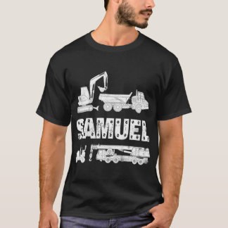 Kids Personlig Kids Namn Construction Excavator T Shirt