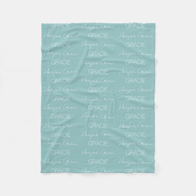 Kids Personlig Namn Fleece Blanket (Framsidan)