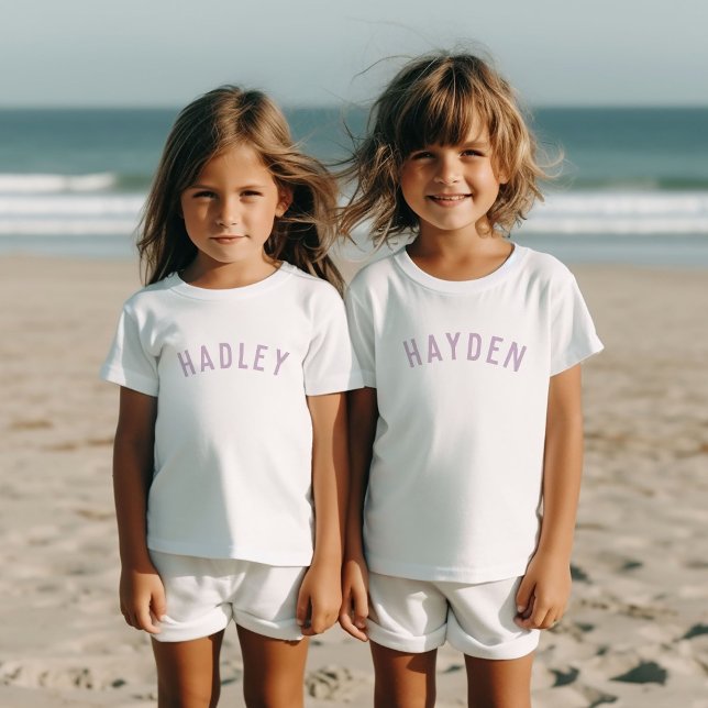 Kids Personlig Namn Tee | Lilac (Skapare uppladdad)