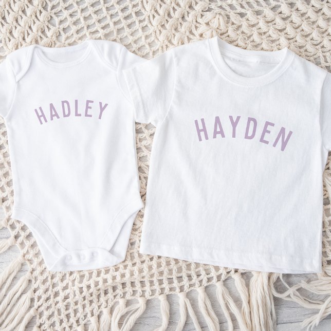 Kids Personlig Namn Tee | Lilac (Skapare uppladdad)