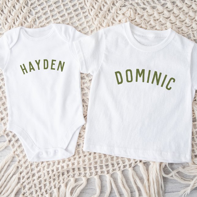 Kids Personlig Namn Tee | Olive (Skapare uppladdad)