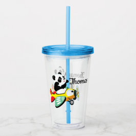 Kids Personlig Panda Flyer Take Away Mugg